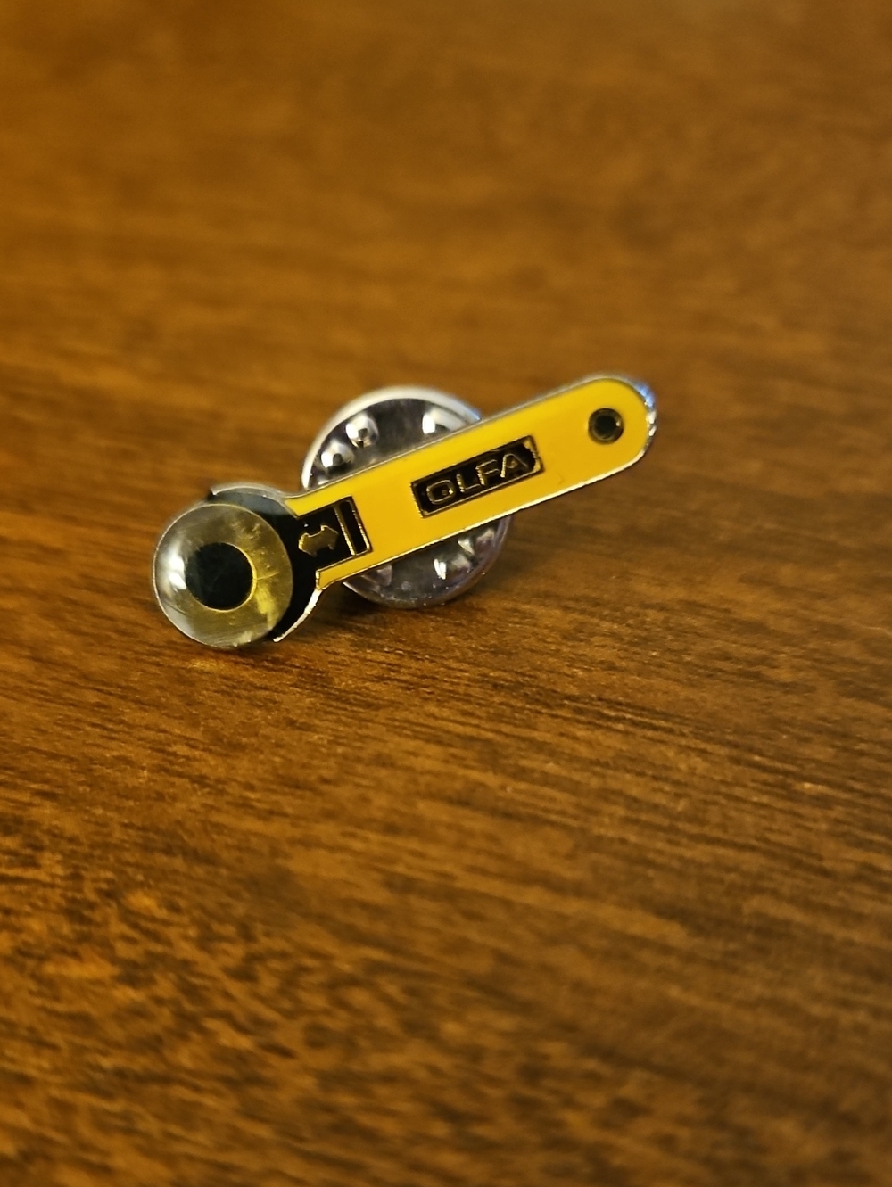 OLFA Yellow Rotary Cutter Enamel Pin
